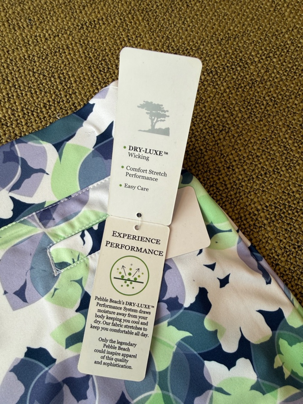*Pebble Beach Golf Set Lavender Green Blue Sleeveless Polo Floral Skort Medium - Picture 5 of 10
